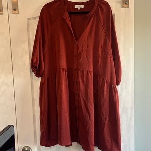 Copper polyester dress gillies